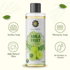 Amla Oil for Hair Growth with Bhringraj, Brahmi, Tulsi, Almond, Argan, Moringa & Clove Oils - 6.76 fl oz