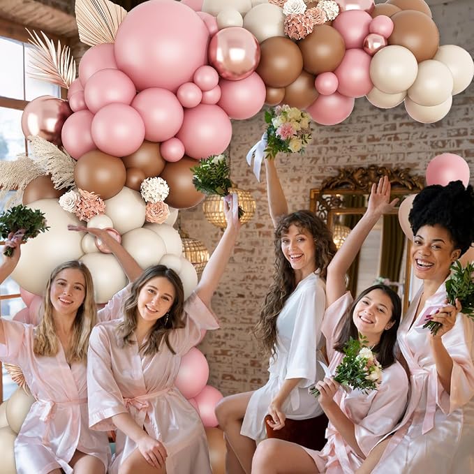 Dusty Pink Balloon Arch, Boho Balloon Garland - Image 6