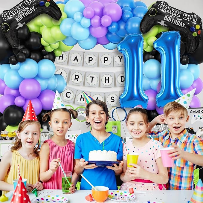 11th Birthday Video Game Balloons Arch, 11th Game Party Balloons Garland Kit - Image 7