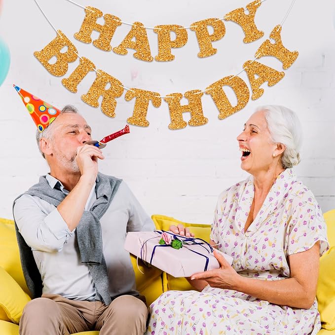 Orange Happy Birthday Banner Birthday Party Decorations Happy Birthday Banner - Image 5