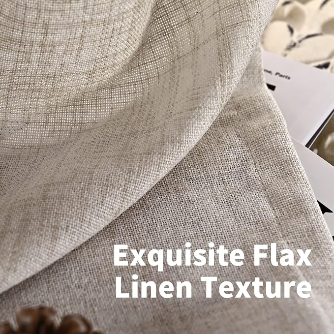 YoungsTex Natural Linen Curtains 84 Inches Long - Image 4