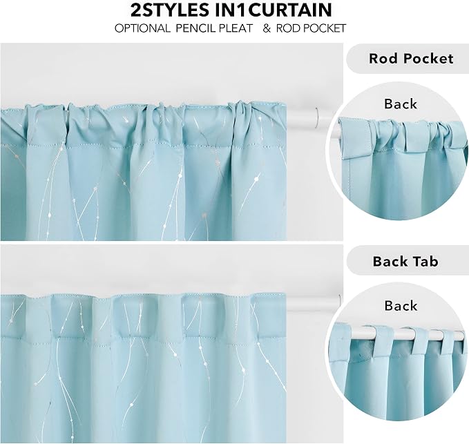 Deconovo Blackout Back Tab Curtains - Image 5