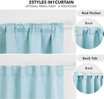 Deconovo Blackout Back Tab Curtains - Image 5