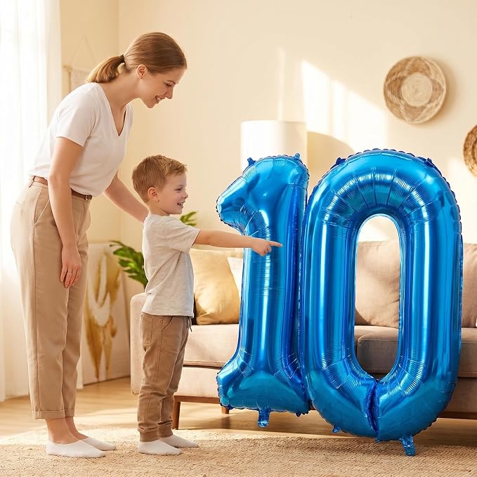 Number 10 Balloon Foil Mylar Balloons - Image 2