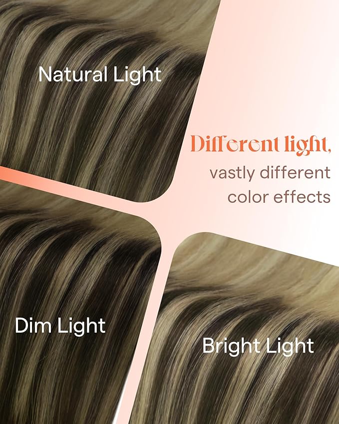 Sunny Tape in Hair Extensions Human Hair Dark Brown Balayage Blonde Hair Extensions Real Human Hair Tape ins 12 Inch Tape in Extensions 20Pcs 30g