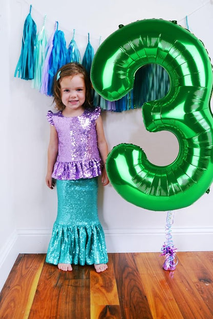 Number 6 Balloons 40 Inch for 6 16 Birthday Party Decorations, Dark Green | - Image 5