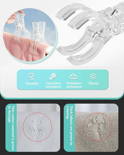 Esvara Clear Plastic Clips, 20 Pack 3.5 Inch Transparent Spring Clips - Image 3