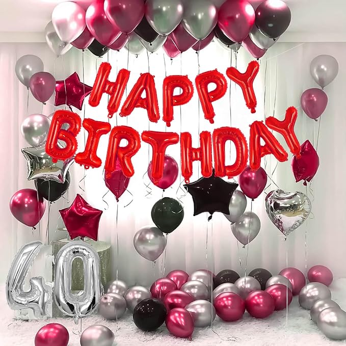 Happy Birthday Balloons Banner, Foil Balloon Personalized Name Letters Balloons - Image 2