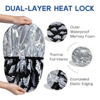 Years calm Shower Cap for Men, Waterproof & Heat-Retaining Hair Treatment Cap – Reusable Men’s Shower Cap with Foil Lining, Elastic Band, for Steam Care, Hair Mask & Oil Conditioning