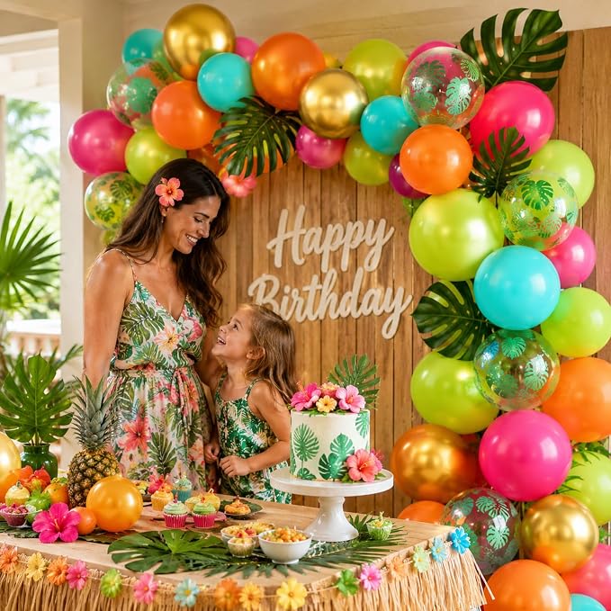 Tropical Balloons, for Summer Tropical Pool Birthday Party Decorations - Image 5