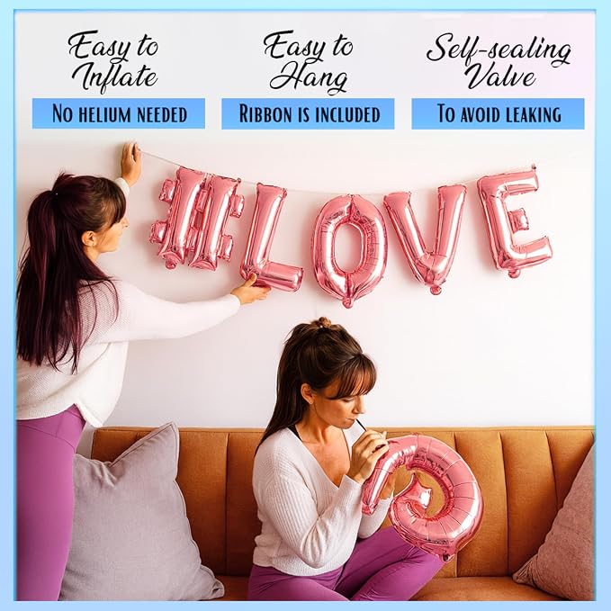 Rose Gold Letter Balloons - Image 5