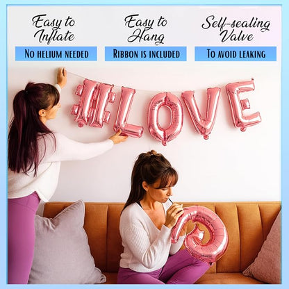 Rose Gold Letter Balloons - Image 5