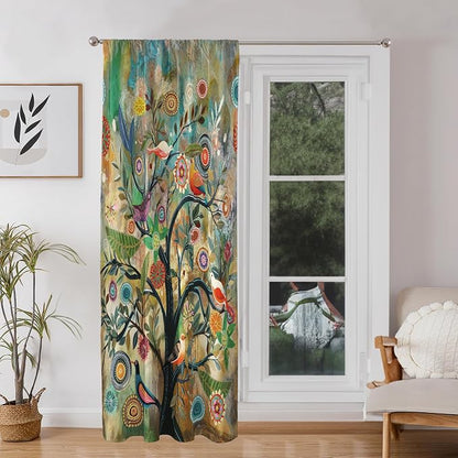 HMS Happy Memories Door Curtain, Tree of Life, 1 Panel | Rod Pocket, Thermal - Image 4