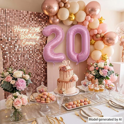 Pearlescent Pink Number 0 Balloon 40 Inch, Shiny Foil - Image 3