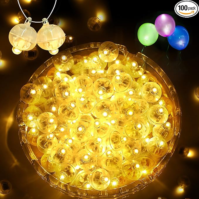 100Pcs Balloon Lights with Hanging Strings, Mini Ball Lights Long Standby Time by ZGWJ