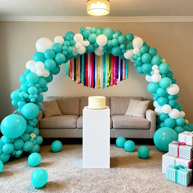 104pcs Teal Balloon Garland Arch Kit Different Sizes 18/12/10/5 Inch | - Image 5