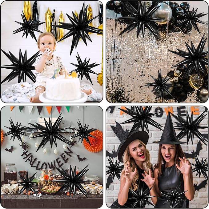 10 Pcs Star Balloons Explosion Balloons Foil Cone Balloon Magic - Image 6
