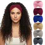 obeoby 6 Pcs Wide Headbands for Women, Multicolor Twisted Hair Bands Large African Wide Hair Wrap Non Slip