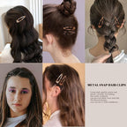 Small Hair Barrettes For Women No Slips Metal Snap Clips For Thin And Fine Hair,Matte Black Tortoiseshell,20 PCS,1.97 x 0.5 Inch.
