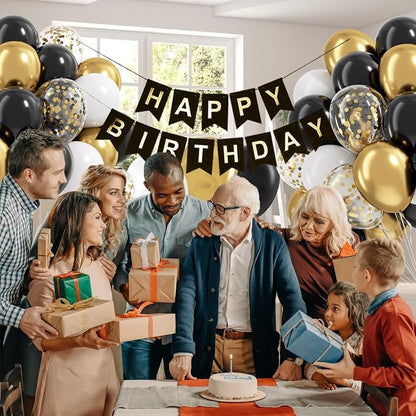 Black White and Gold balloons - Image 4