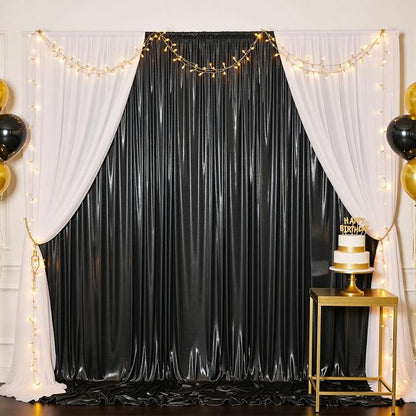 20x10FT Black Sequin Backdrop Curtain - Image 5