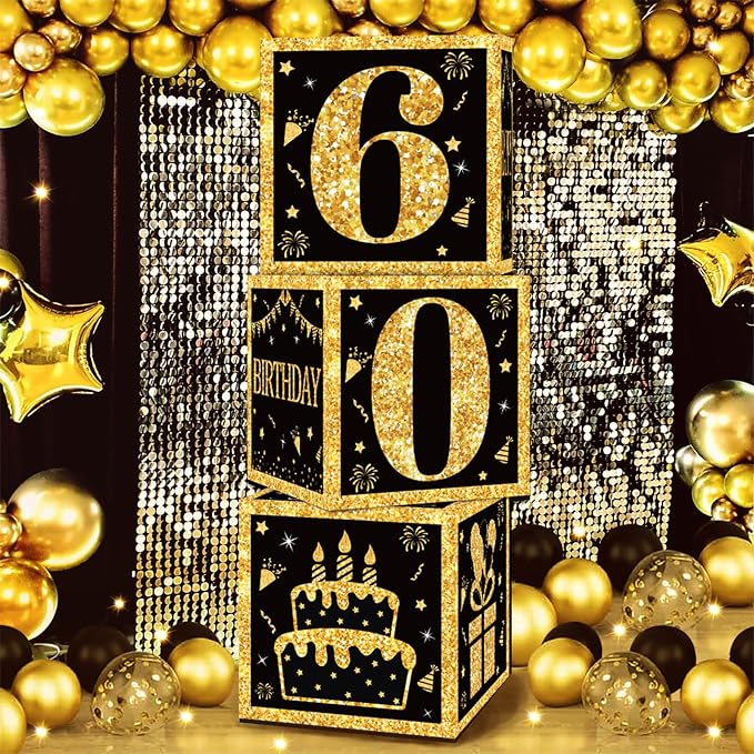 DataMoon 60th Birthday Decorations Boxes - Image 3
