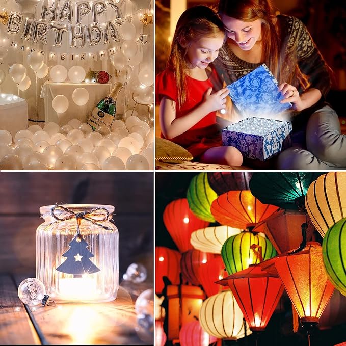 Aogist 200pcs Red Balloon Light, Long Standby Time Waterproof Mini Ball Light - Image 6