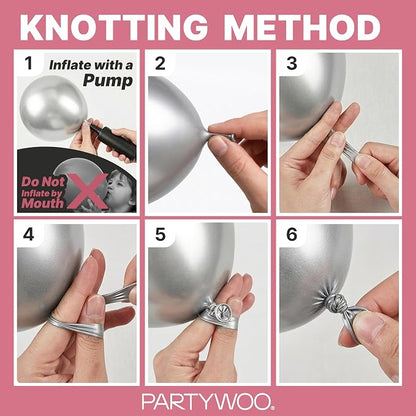 PartyWoo Mauve Dusty Balloons 140pcs Pink Rose Color 18 12 10 5 Inch | 18 12 10 - Image 7