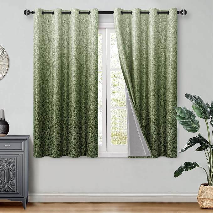 DWCN 100% Blackout Curtains for Bedroom by DWCN