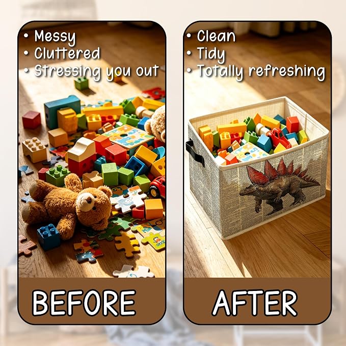 Stegosaurus Dinosaur Nursery Storage Basket - Image 6