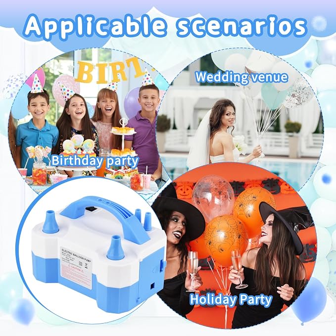 Electric Balloon Pump, Portable Electric Balloon Blower Machine Balloon Air - Image 7