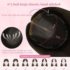 Toppers for Women Real Human Hair 6x7inch Large Base 360° Cover 12inch Hairpieces for Women with Thinning Hair Dark Brown Add Hair Volume (#2Toppers-12inch)