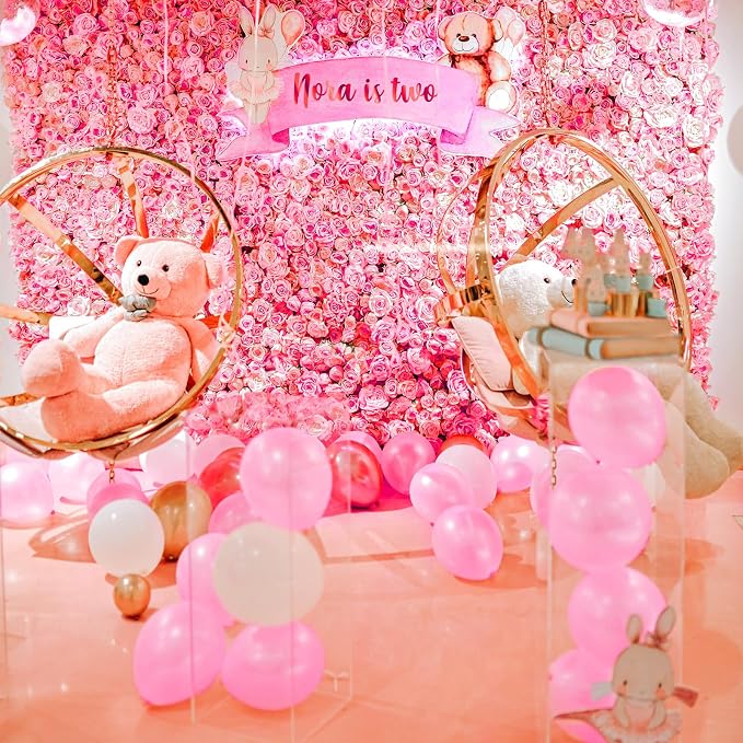120 Pack Pearl Pink Balloons, Bright 12 inch Royal Pink Latex Party Balloons - Image 5