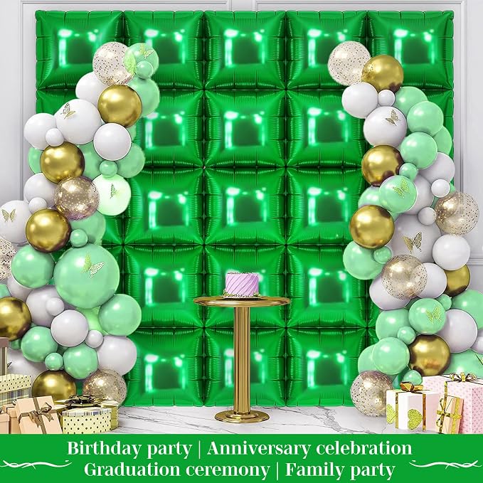 Shamrock Green Square Foil Balloons - Image 5
