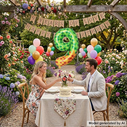 40 Inch Pixelated Foil Number 9 Balloon - Image 4