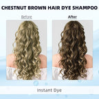 Ivnil Chestnut Brown Hair Dye Shampoo 3 in 1 Hair Color for Women & Men - Herbal Ingredients Color in Minutes 500ML