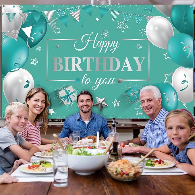 Tatuo Happy Birthday Decorations Backdrop Banner - Image 5