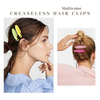 No Crease Creaseless No Bend Hair Clips For Styling Non Slip Flat Clips For Makeup Hair Accessories For Women,Multiple Colors,12 PCS