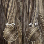 YoungSee Nano Hair Extensions Real Human Hair Balayage Brown Nano Beads Hair Extensions Human Hair Balayage Dark Brown with Ash Blonde Nano Tips Remy Hair Extension for Women Cold Fusion 18in 50s 50g