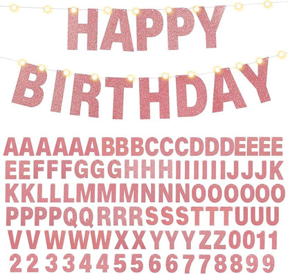 TaoBary 112 Pcs DIY Letter Kit Glitter Customizable Banner Letters Include 107 by TaoBary