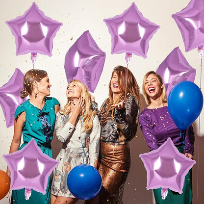 20 Pcs Star Balloons, 18 Inch Purple Star Foil Balloons, Stars Shaped Balloon - Image 7