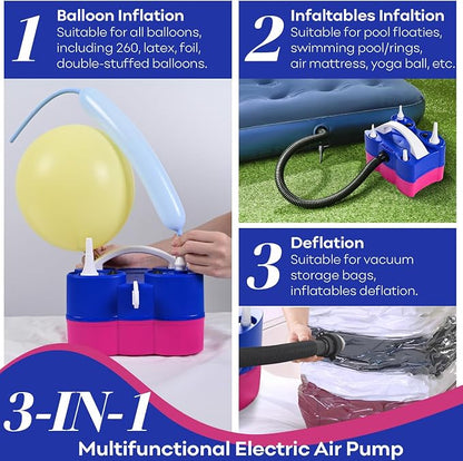 Electric Balloon Pump, 3-in-1 Portable Air Pump - Image 8