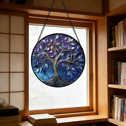DASTOLL Stained Glass Window Hanging, and Mom 14.9x14.9 in - Image 5
