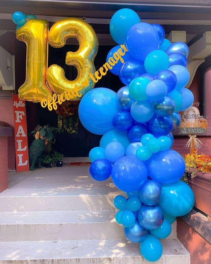 Gold 15 Number Balloons, 40 Inch Giant Number 15 Balloons Foil Mylar Helium - Image 4