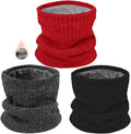 3 Pack Winter Neck Warmer & Ski Mask for Men Women Thermal Warm Fleece Face Mask Neck Gaiter Scarf Gift