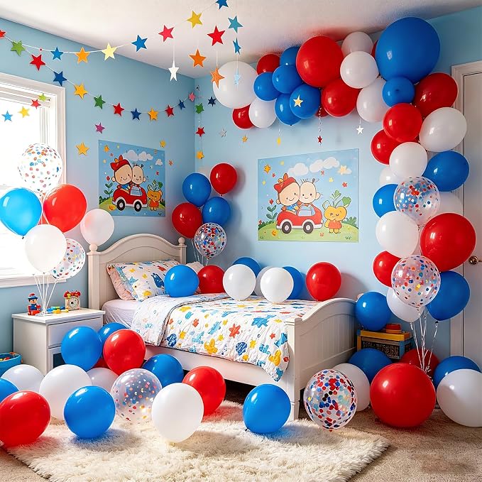Red White Blue Balloon Arch, Patriotic Decorations - Image 4