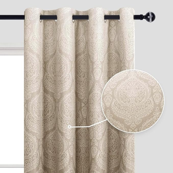 DWCN Taupe Room Darkening Curtains - Image 2