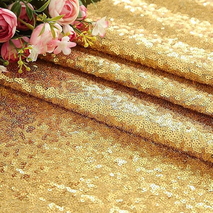 Poise3EHome Gold Sequin Backdrop, 6FT x 8FT Glitter Curtain - Image 7