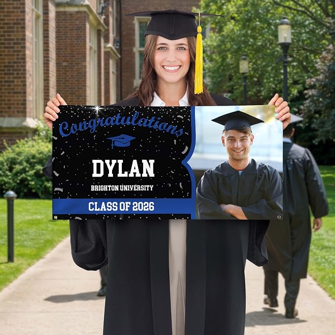 Graduation Banner, Personalized Image And Text - Image 2