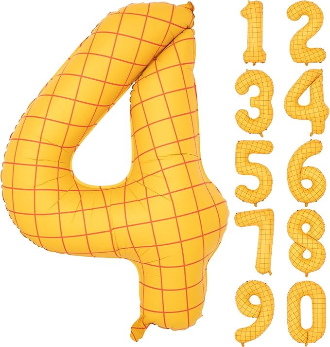 40" Matte Yellow Balloons Toy Inspired Story Theme party Supplies Digital 4 | by Exquisitehighqualitypartydecorationstomeetyoureveryneed%EF%BC%81